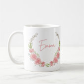 Mug de nom floral personnalisé (Gauche)