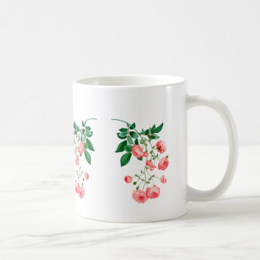 Mug de nom floral personnalisé - Mug de café perso (Droite)