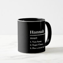 Mug de nom personnalisé avec des paroles amusantes