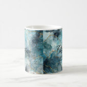 Mug de nom personnalisé Blue Gold (Centre)