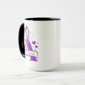 Mug de nom personnalisé, Coupe de papillon personn (Devant gauche)