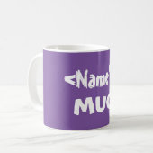 Mug de nom personnalisé pourpre (Devant gauche)