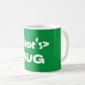 Mug de nom personnalisé vert (Devant droit)