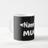 Mug de nom personnel noir (Devant gauche)