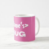 Mug de nom personnel rose (Devant droit)