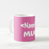 Mug de nom personnel rose (Devant gauche)