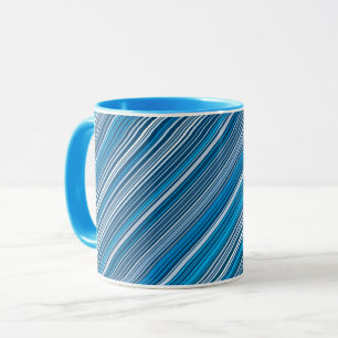 Mug De nombreuses bandes multicolores dans le gla à gl