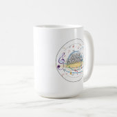 Mug de notes musicales - Musique Lover Coffee Cup (Devant droit)