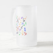 Mug de notes musicales - Verre dépoli (Devant gauche)
