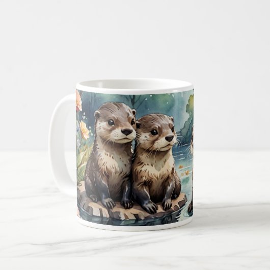 Mug de Otter - Famille de Otters (Devant gauche)