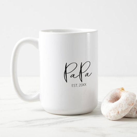 Mug de Papa moderne avec des noms d'enfants (Avec donut)