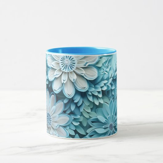 Mug de papier coupé bleu (Centre)