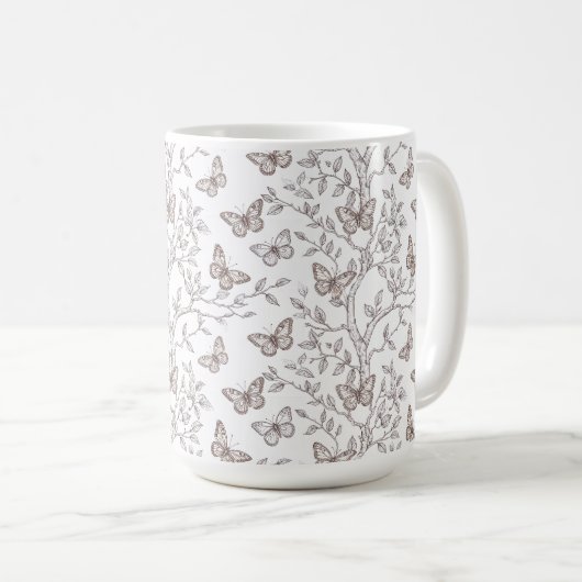 Mug de papillons botaniques (Devant droit)