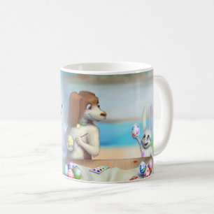 Mug de Pâques avec des animaux mignons