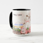 Mug de Pâques avec lapin blanc dans le panier (Devant gauche)