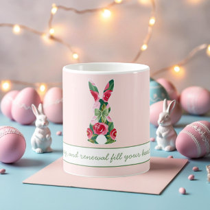 Mug de Pâques personnalisé avec lapin de Pâques ro