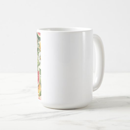 Mug de pastèque, Mug d'été, Café design au citron (Devant droit)