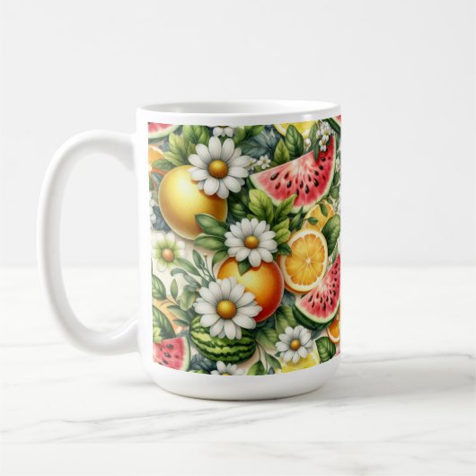 Mug de pastèque, Mug d'été, Café design au citron (Gauche)