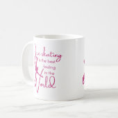 Mug de patinage sur glace Meilleur étincelle rose (Devant gauche)