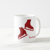 Mug de patinage sur glace Meilleur étincelle rouge (Devant droit)