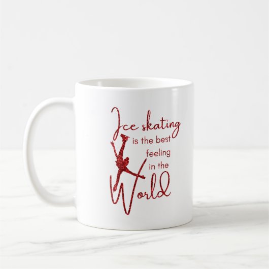 Mug de patinage sur glace Meilleur étincelle rouge (Gauche)
