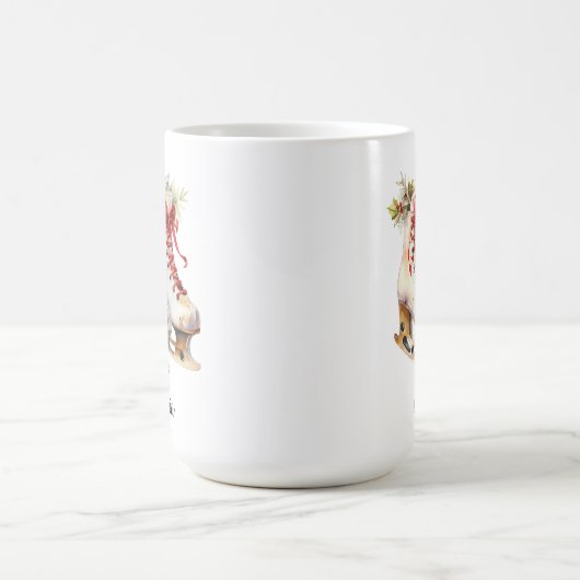 Mug de patinage sur glace personnalisée Nom person (Centre)