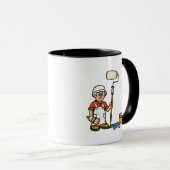 Mug de peintre professionnel masculin plus âgé (Devant droit)