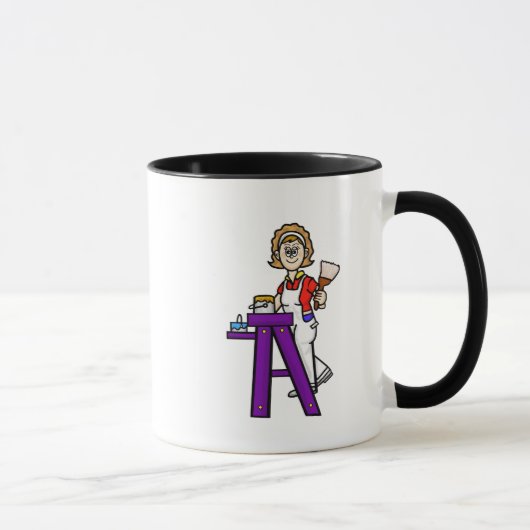 Mug de peintre professionnelle féminine (Droite)