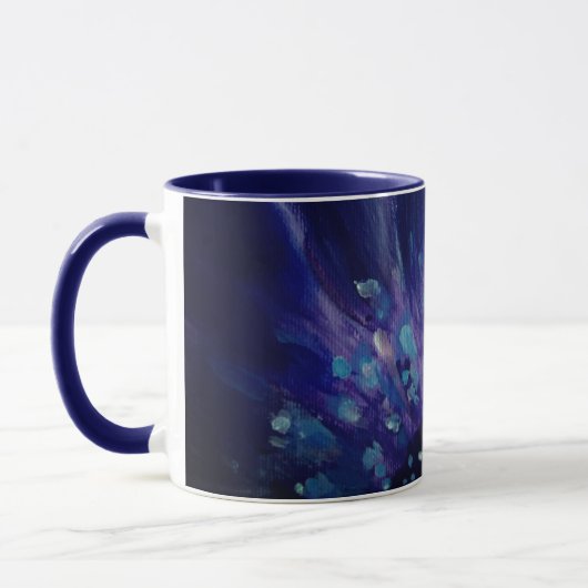 Mug de peinture de feuillage d'art violet (Gauche)