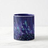 Mug de peinture de feuillage d'art violet (Centre)