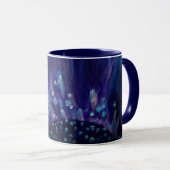 Mug de peinture de feuillage d'art violet (Devant droit)