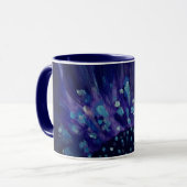 Mug de peinture de feuillage d'art violet (Devant gauche)