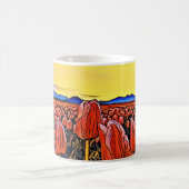 Mug de peinture de terrain de la tulipe rouge (Centre)