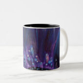 Mug de peinture florale violette Feuille (Devant droit)