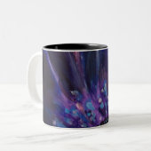 Mug de peinture florale violette Feuille (Devant gauche)