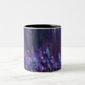 Mug de peinture florale violette Feuille (Centre)