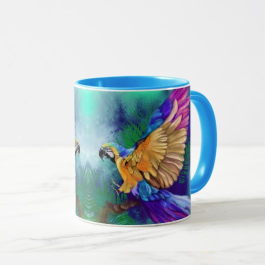 Mug de perroquet coloré (Devant droit)