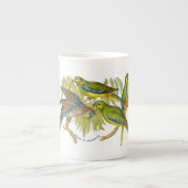Mug de perroquets turquoise vintage (Devant)