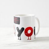 Mug de personnages de la Saint-Valentin mignons - (Devant droit)