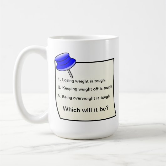 Mug de perte de poids motivationnelle (Gauche)