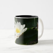 Mug de photo à fleurs de lotus blanc (Devant droit)