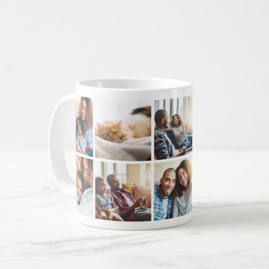 Mug de photos de famille joyeuses (Devant gauche)