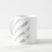 Mug de photos des courbes blanches - Créez vos pro (Devant gauche)