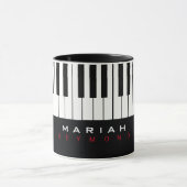 Mug de piano moderne avec nom (Centre)