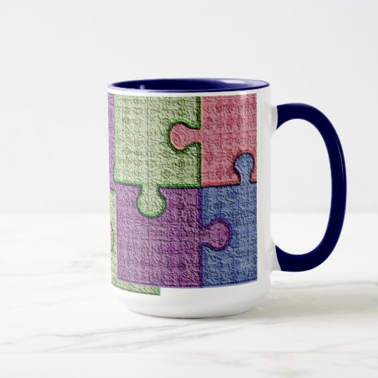 Mug de pièce de pièce de puzzle texturée (Droite)