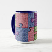 Mug de pièce de pièce de puzzle texturée (Devant gauche)