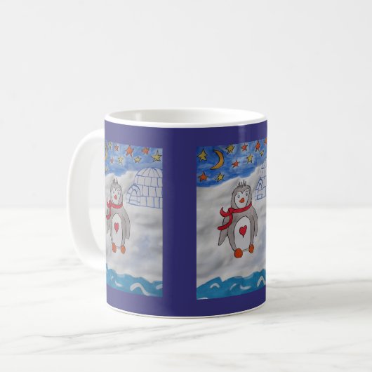 Mug de pingouin à neige d'hiver (Devant gauche)