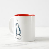 Mug de pingouin confus | Ma fille idiot (Devant gauche)