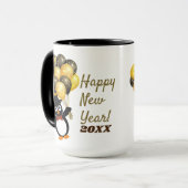 Mug de pingouin de Nouvel An (Devant gauche)
