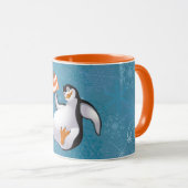 Mug de pingouins amusant (Devant droit)